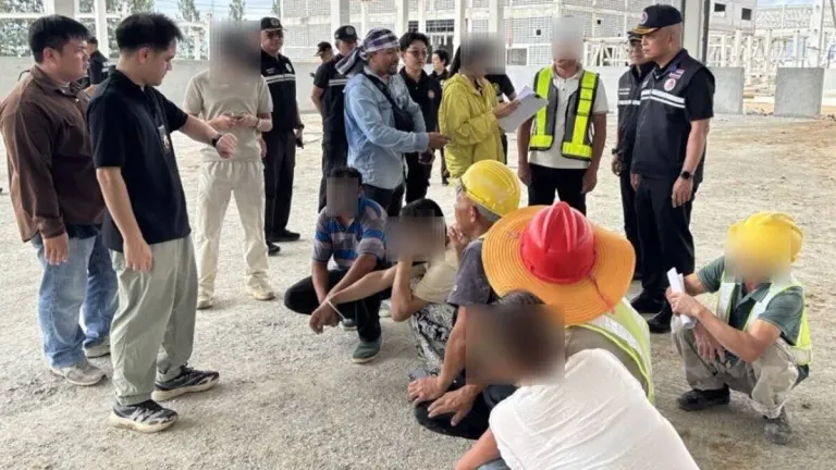 Thailand Arrests 12 Illegal Foreign Workers at Chonburi Construction Sites