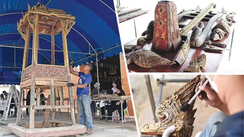 Community Restores Ancient Dharmasala at Ban Lad Temple