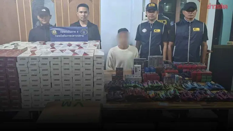 Police Bust E-Cigarette Warehouse Worth 3.6 Million Baht