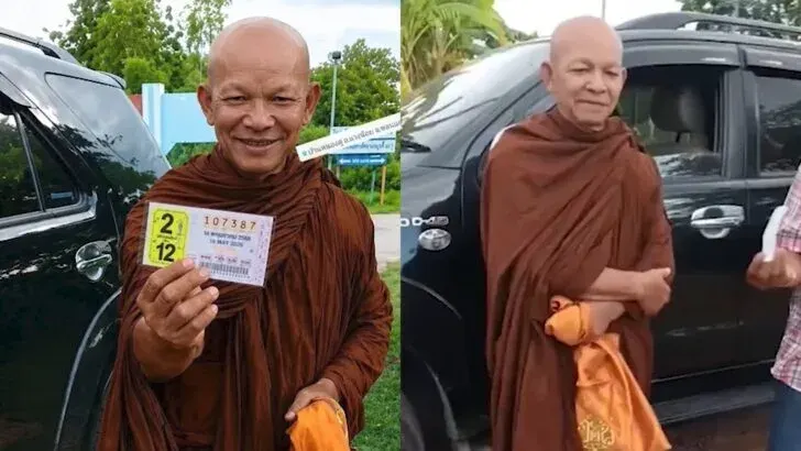 Khon Kaen monk wins 12 million baht lottery jackpot