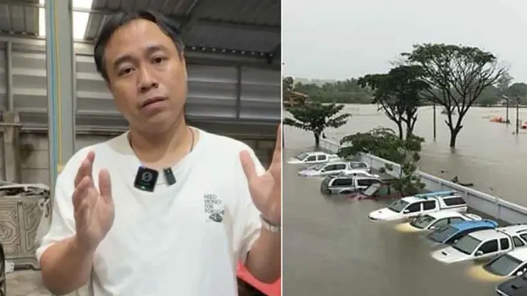 Mechanic Offers Free Flood-Car Advice After Helping Hat Yai