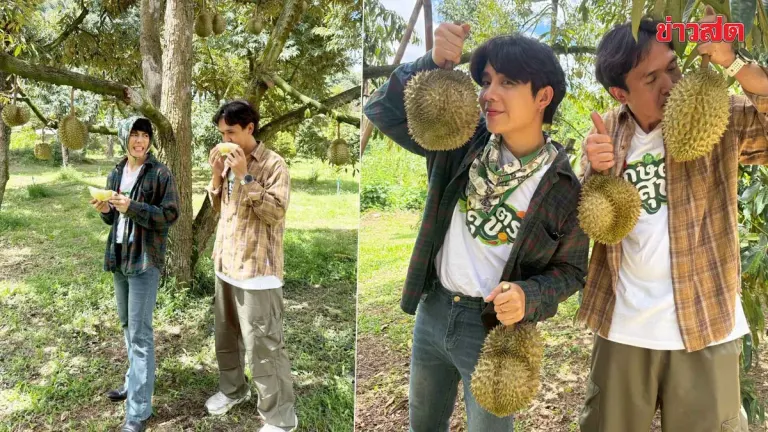 Comedians Visit Durian Farm in Phetchaburi