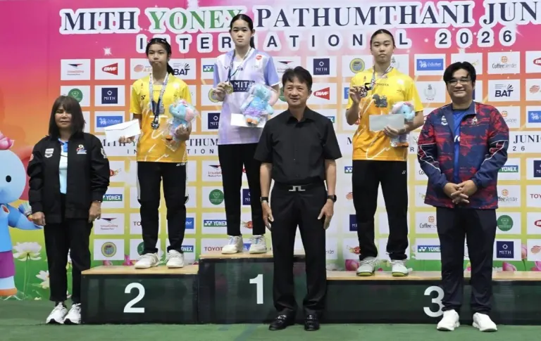 Thai Youth Shine at International Badminton: 'Buké' Claims Triple Championship