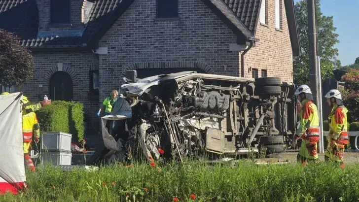 4 dead, 5 hurt in a crash between a train and a school bus, Belgian officials say