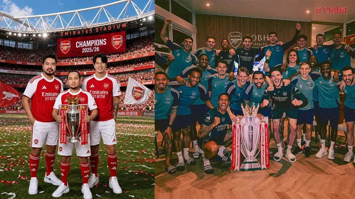 LABANOON Posts Congratulations to Arsenal on Winning the Premier League Title with Caption 'Not a Cup-Keeper Anymore'
