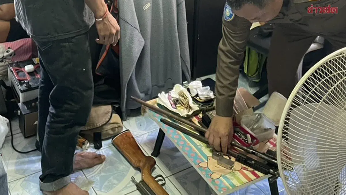 Cyber Police Bust Bangkok Condo, Seize Firearms