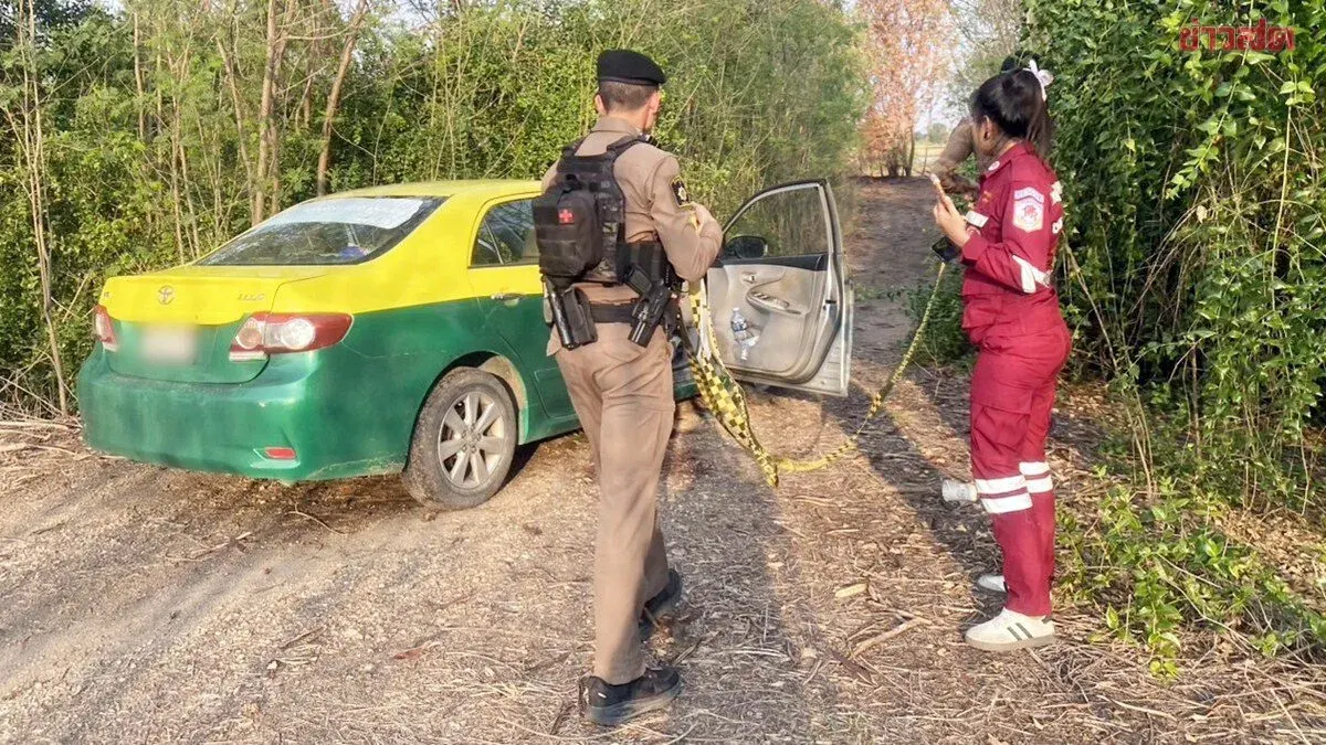 Taxi Driver Beaten to Death and Robbed, Body Left in Ayutthaya Rice Field; Police Launch Manhunt for Brutal Killer
