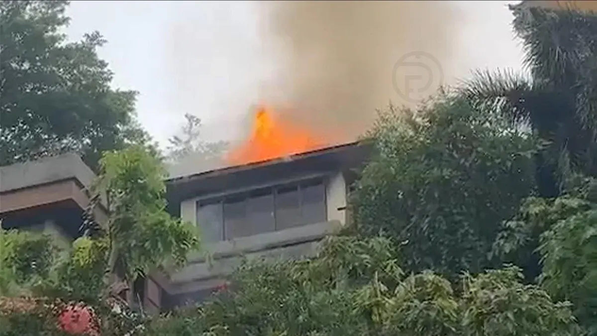 Fire Engulfs Luxury Home in Phuket