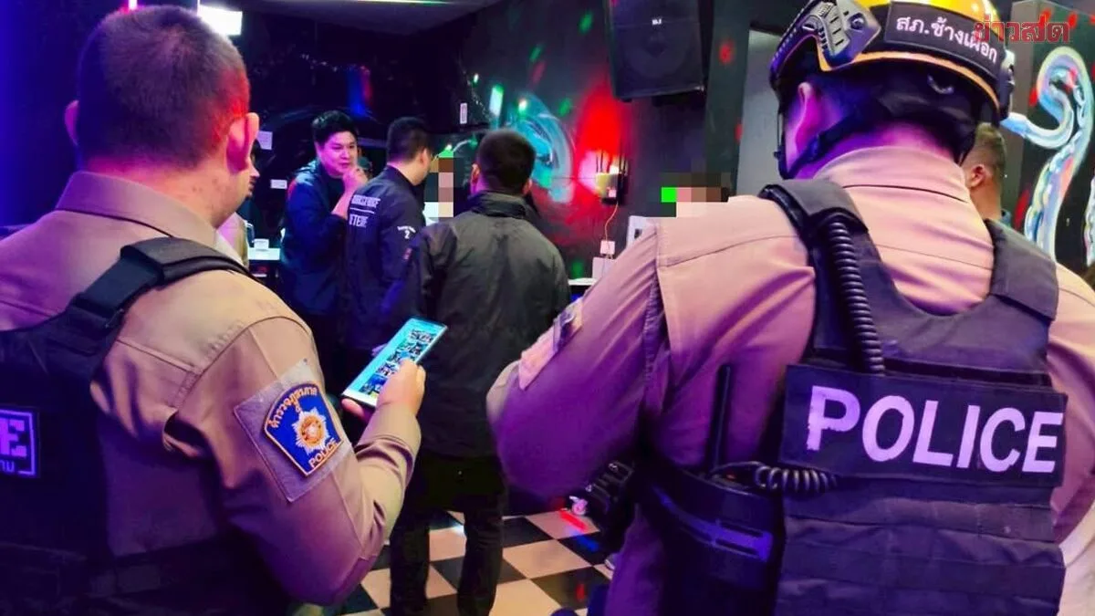 Illegal Bar Raided in Downtown Chiang Mai, 12 Undocumented Migrant Workers Arrested