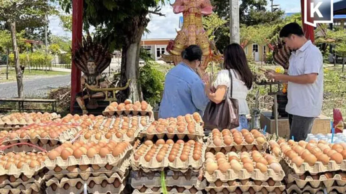 Chonburi Man Donates 8,900 Eggs After Lottery Winning Streak