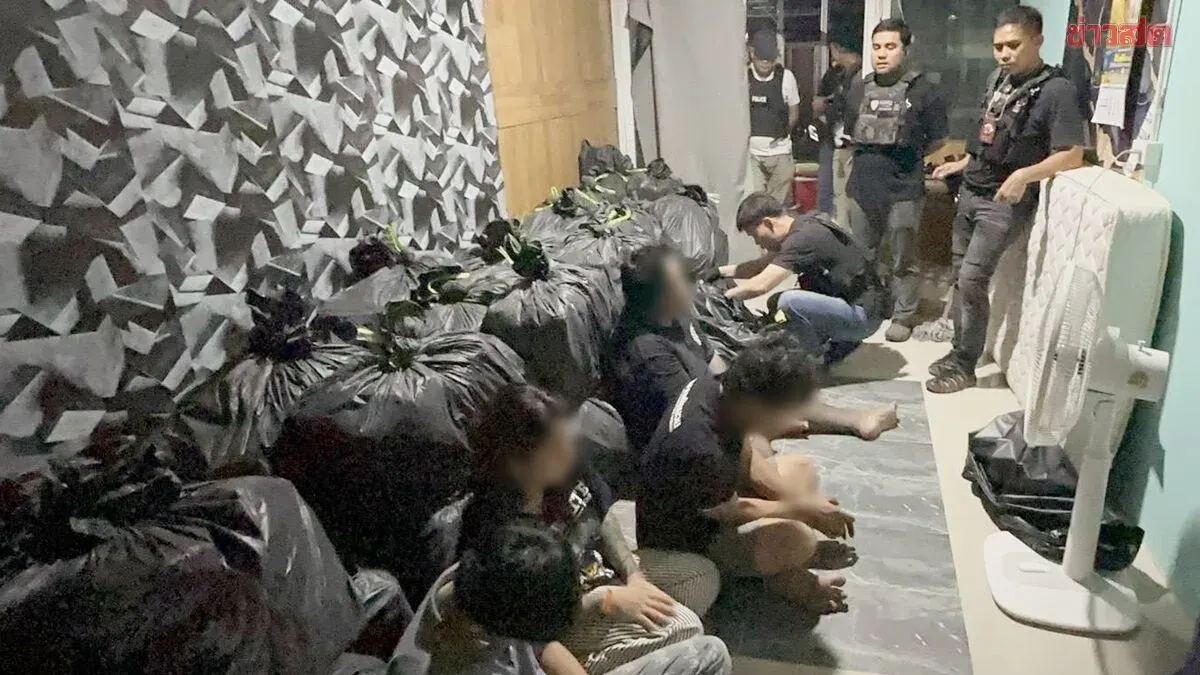 Drug Trafficking Gang Busted: Police Seize 8.9 Million Methamphetamine Pills from Rental House in Pathum Thani, Four Suspects Arrested