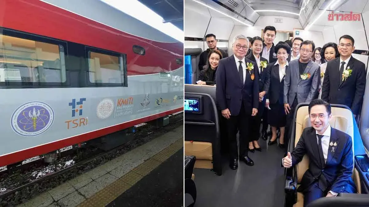 Thailand's First Homemade Train Delivered to State Railway