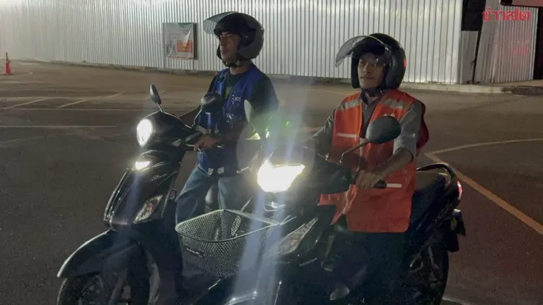 Pattaya Motorcycle Taxi Drivers Warn Dark Blue Jackets Reduce Night Visibility
