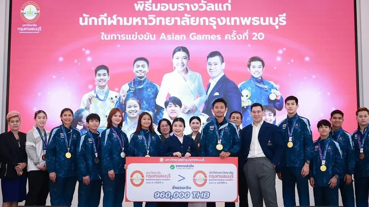 Bangkok Thonburi University Awards 960k Baht to Asian Games Medalists