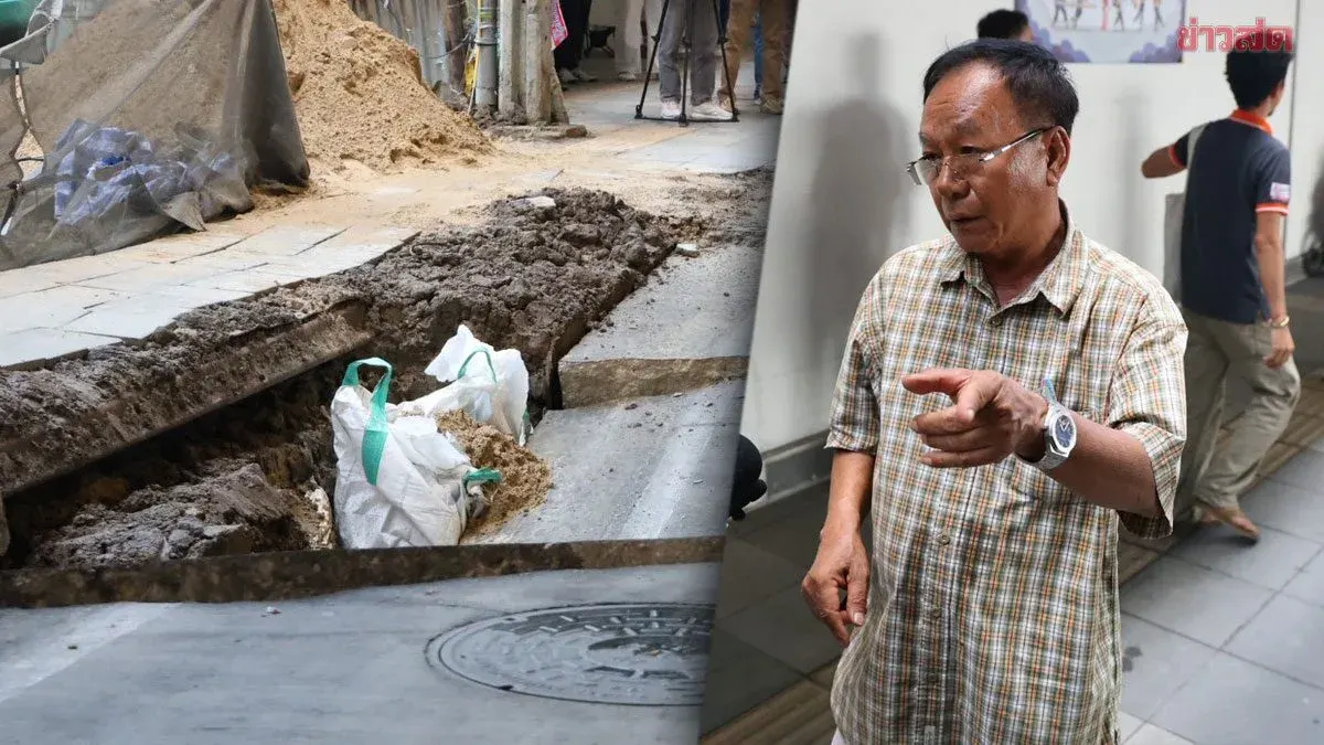 Road Collapse on Charoen Sanitwong Traced to Old Canal, Heavy Rain, and Trucks