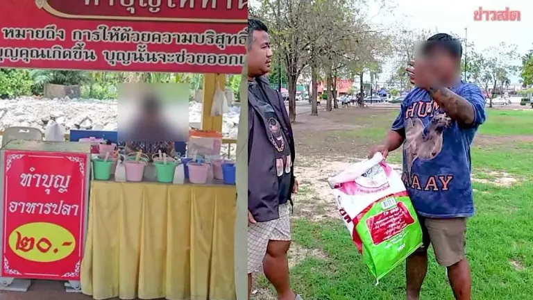 Temple Fish Feeding Drama: Young Man Brings Own Feed by the Sack, Confronted by Aggressive Caretaker