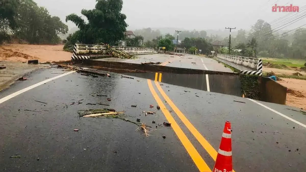 Seven Roads Closed in Nan-Phayao After Heavy Rain and Flooding