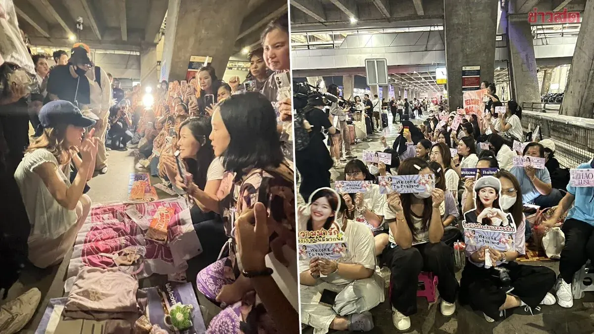 Airport Crowded as Hot Actress Zhao Lusi Lands in Thailand, Greeted by Massive Fan Welcome
