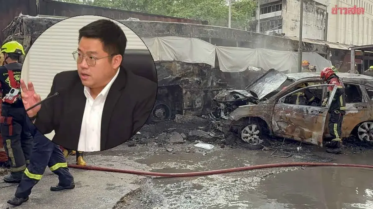 Bangkok Mass Transit Authority Director Reveals Bus Stalled on Railway Tracks Due to Traffic Congestion Before Being Hit by Train; Compensation Up to 1.5 Million Baht Expedited