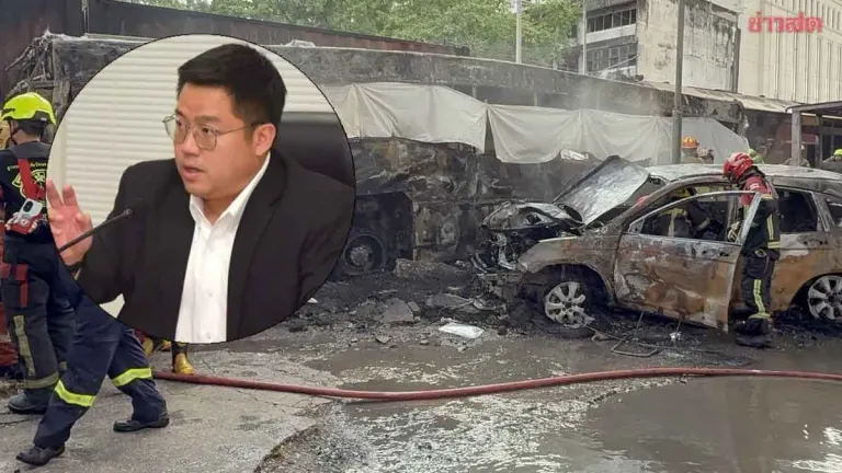 Bangkok Mass Transit Authority Director Reveals Bus Stalled on Railway Tracks Due to Traffic Congestion Before Being Hit by Train; Compensation Up to 1.5 Million Baht Expedited
