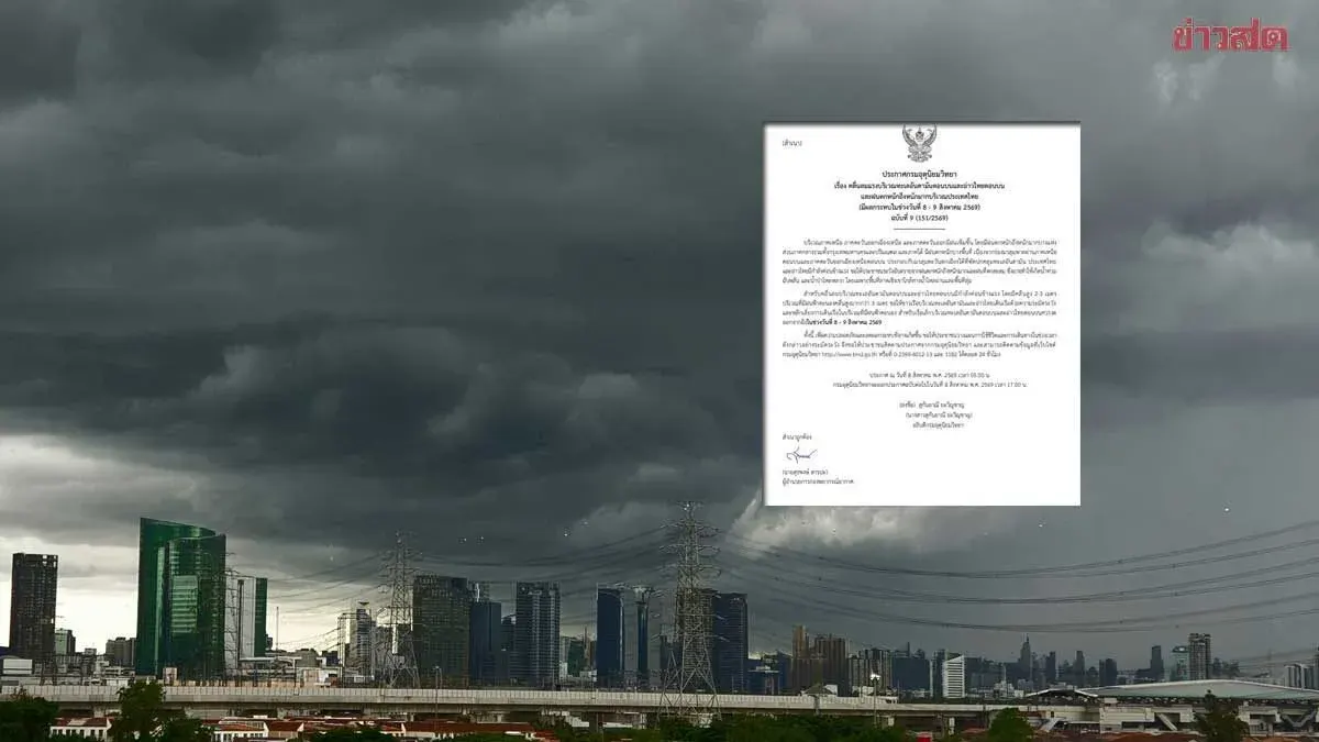 Meteorological Department Issues Alert 9: Heavy Rain, Strong Winds Forecast