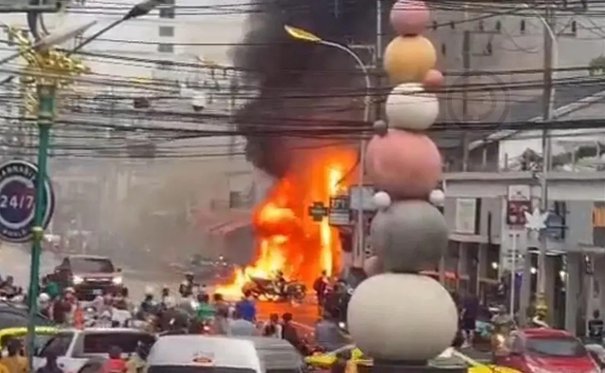 Transformer Explosion Sparks Restaurant Fire In Patong