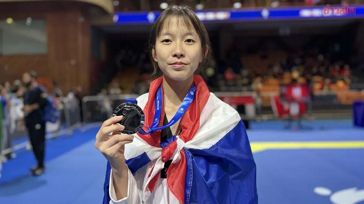 Thai Taekwondo Star Patcharkanya Falls to Taiwan in Asian Championship Final, Wins Silver Medal