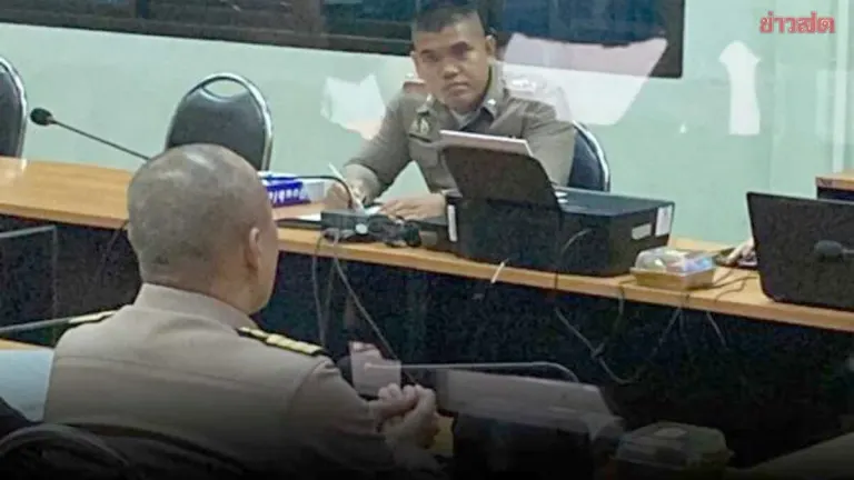 Navy Officer in Full Uniform Meets Police in Shooting Case Against MP Kamomsak