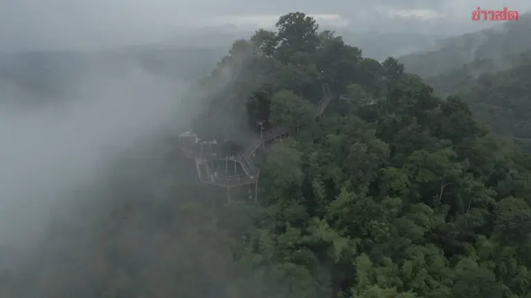 Morning Mist Blankets Loei as Tourists Flock to Landmark Peak