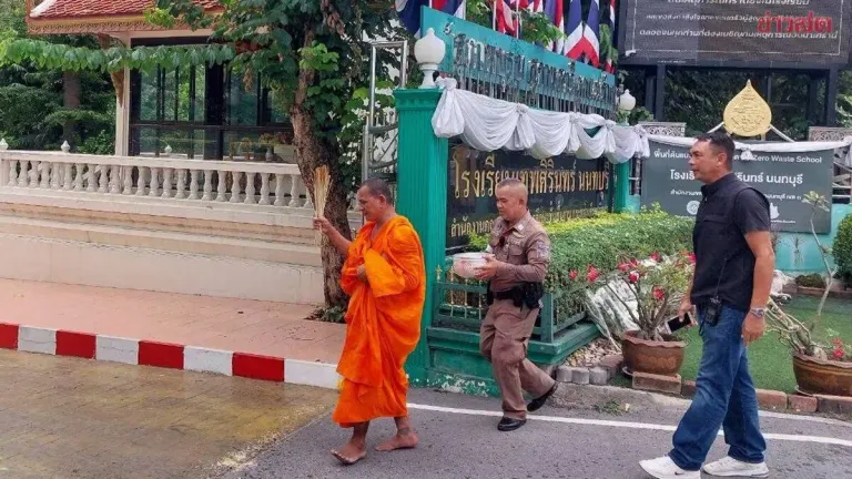 Monk Blesses Nonthaburi School After Mass Shooting Tragedy