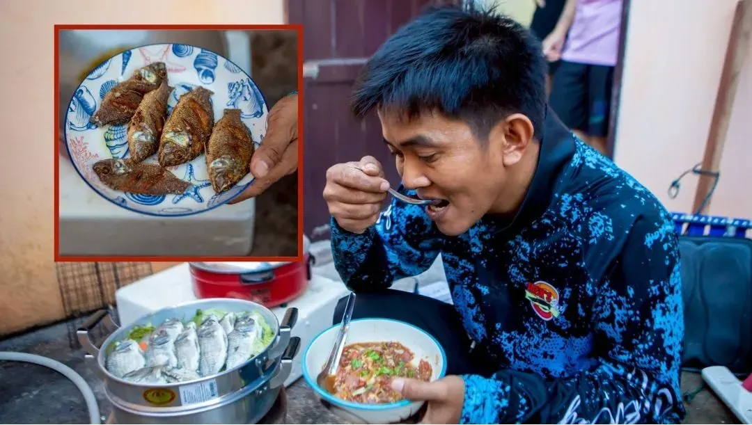 Pattaya Fisherman Catches Black-Chin Barb, Prepares Delicious Dishes and Says It Tastes Like Tilapia