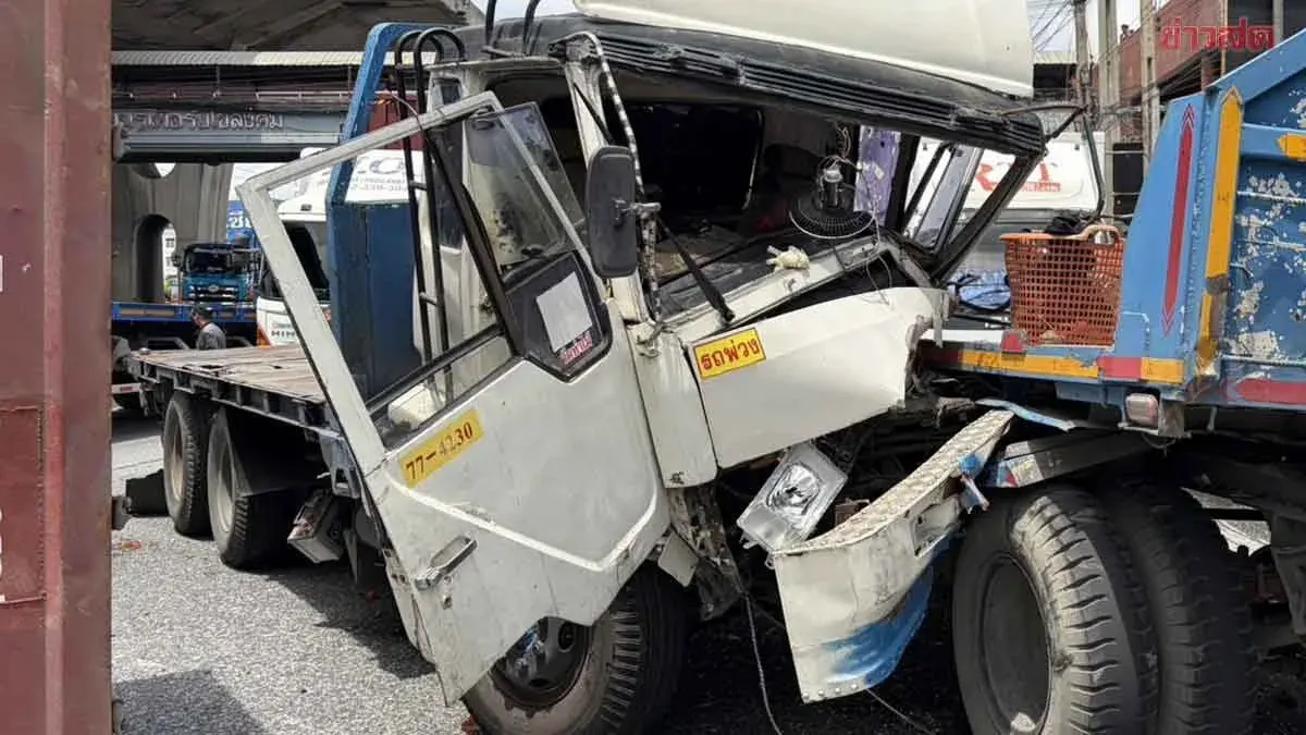 Drunk Driver Crashes Container Truck Into Bridge Pillar