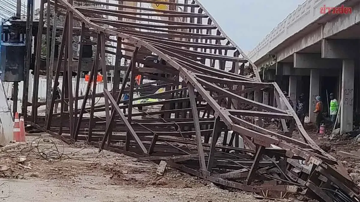 Worker Killed When Pile Driver Collapses On Rama II Road