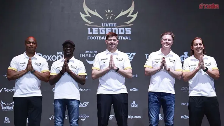 Steven Gerrard Leads Five Football Legends Invading Thailand for Living Legends Football Festival 2026