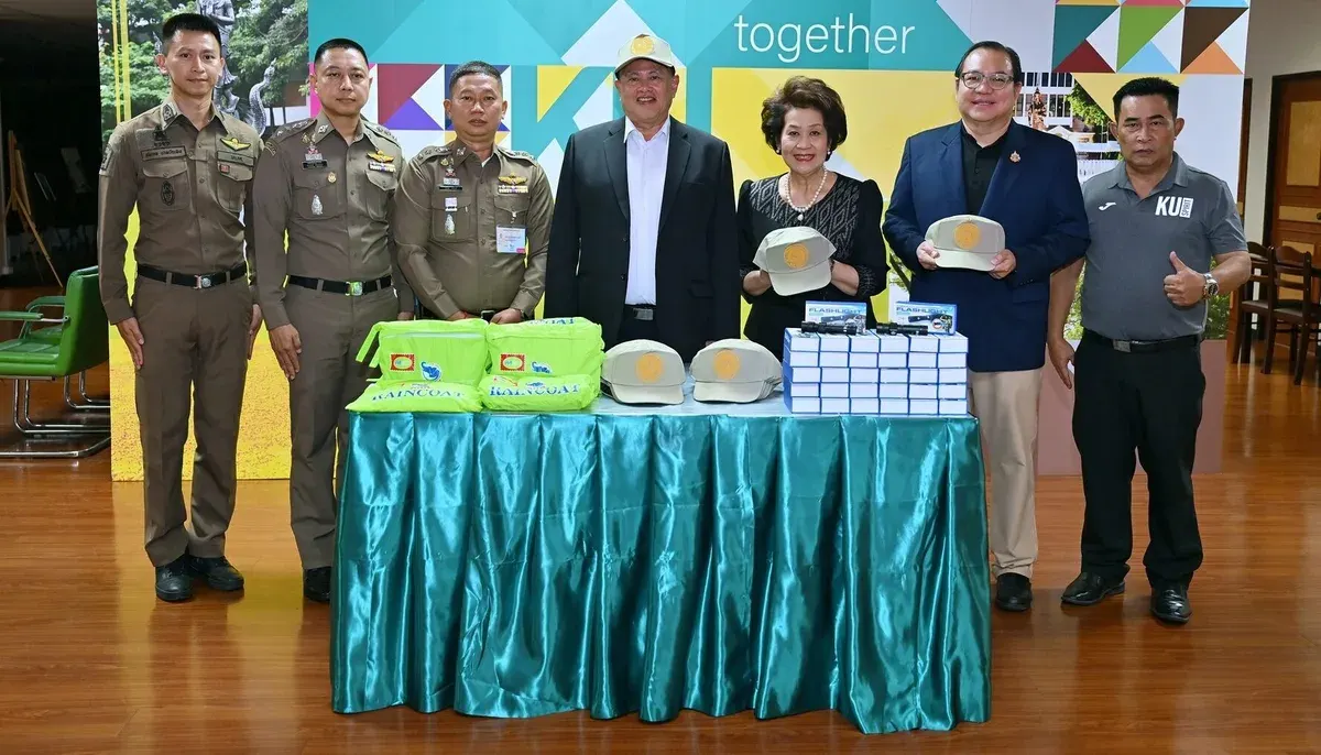 Kasetsart University Receives Security Equipment Donation from Class 58 Police Cadet Sergeants