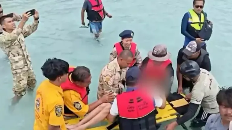 French Family Rescued After 16 Hours Adrift Off Koh Samui