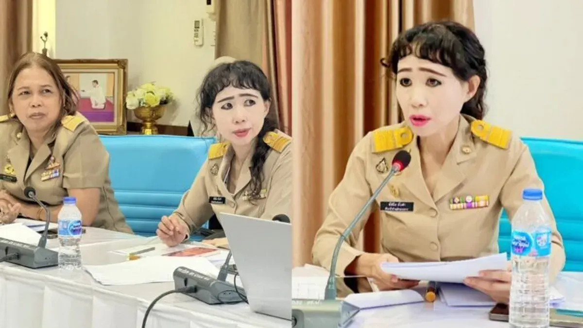 Yala Official's Glamorous Look Steals Spotlight in Budget Meeting Photo