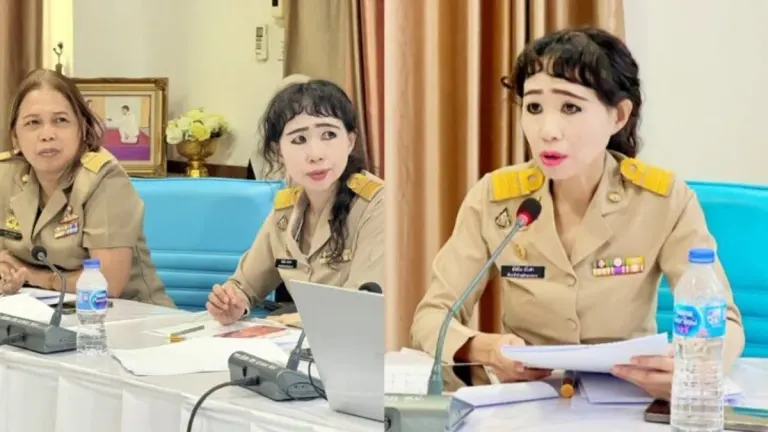 Yala Official's Glamorous Look Steals Spotlight in Budget Meeting Photo