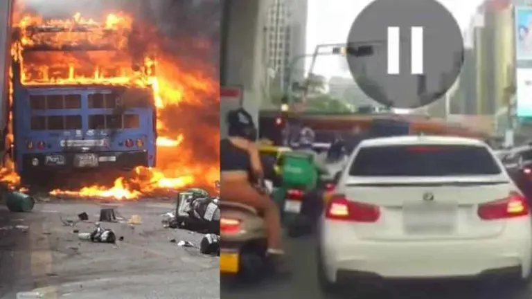 Horrifying footage: Dashcam captures train collision with bus before fire engulfs vehicles; 10 injured, 6 dead