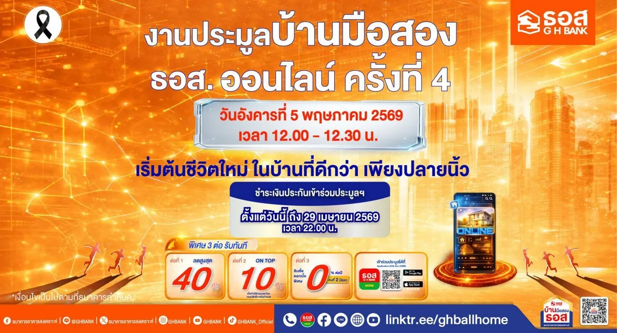 Government Housing Bank Launches Major 4th Online Auction of Used Homes with Over 1,500 Properties Nationwide—Discounts Up to 40%