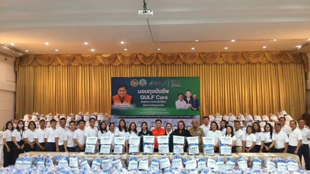GULF Distributes 15,000 Flood Relief Kits Across 16 Thai Provinces