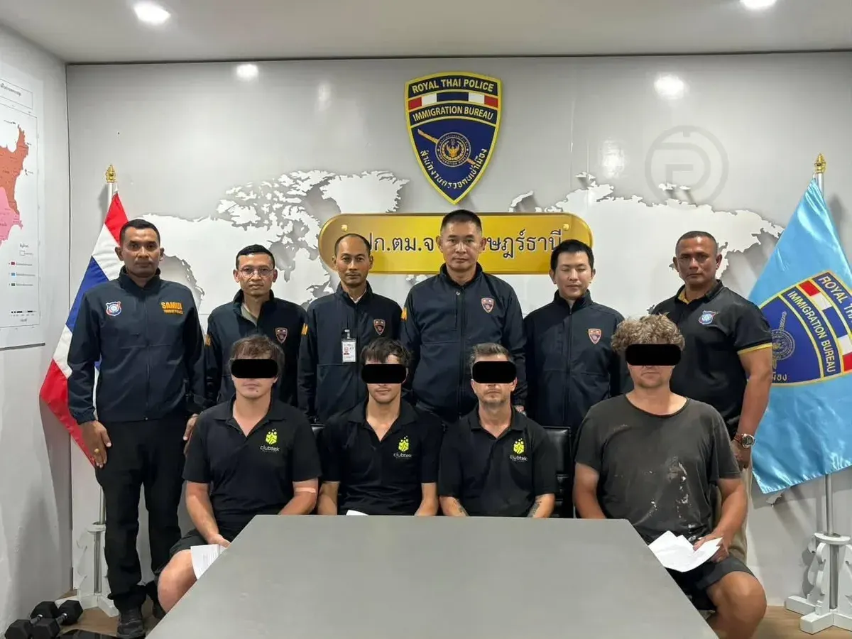Russians from Phuket Arrested for Illegal Work as Electricians on Koh Samui