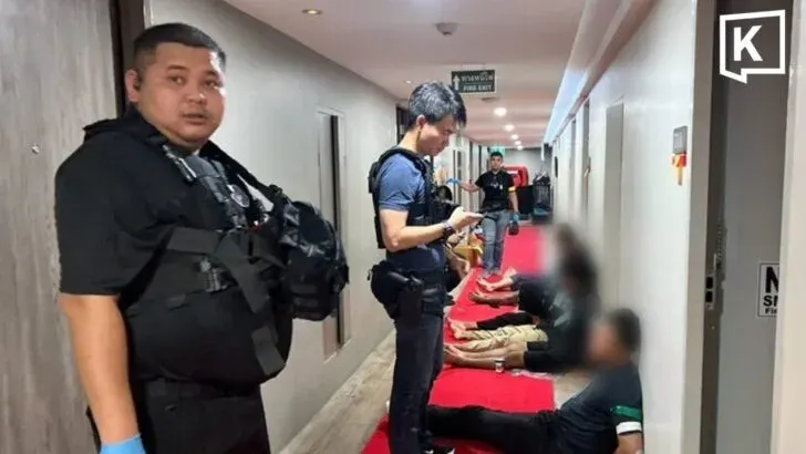 Police Raid Nonthaburi Hotel Operating Illegal Gambling and Drug Ring