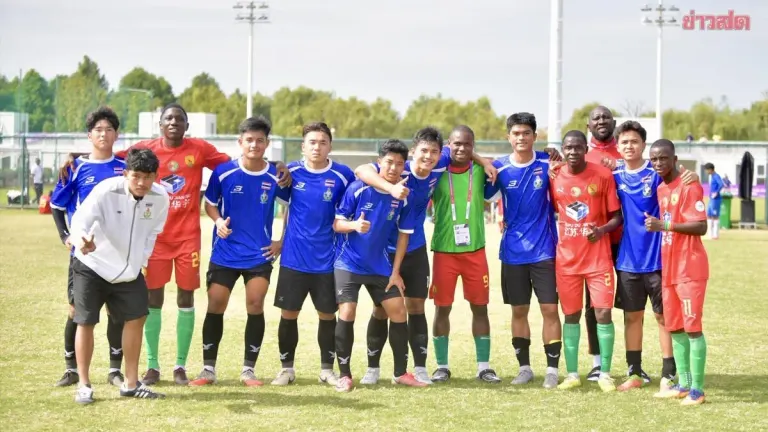 Thai Student Footballers Lose 0-5 to Guinea in China