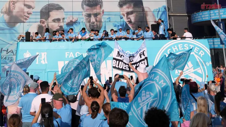 Manchester City Holds Victory Parade to Celebrate Double Championship Win This Season