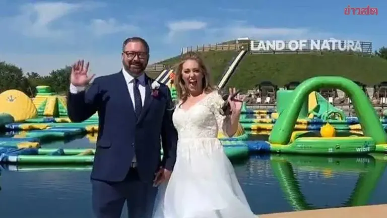 US Couple Marries on Water Slide, Chases Guinness Record