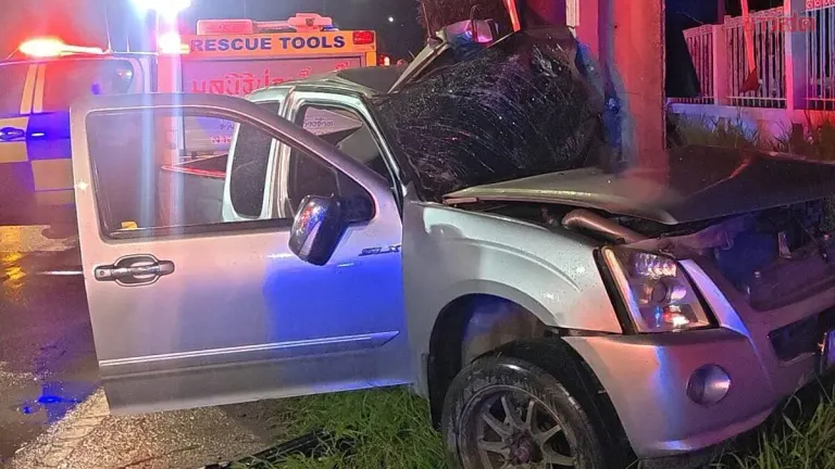 Pickup Truck Crashes Into Power Pole, Two Dead