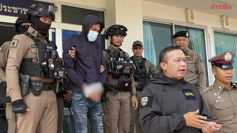 29-Year-Old Robber Arrested for Gas Station Heist of 128,000 Baht, Used Money for Dating and Gambling