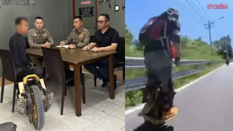 Police Arrest Electric Unicycle Rider on Doi Suthep