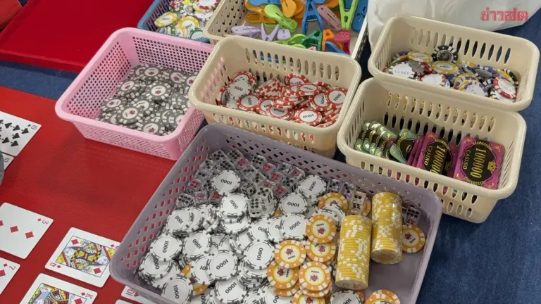 Police Raid Illegal Poker Den In Nonthaburi, Arrest 25